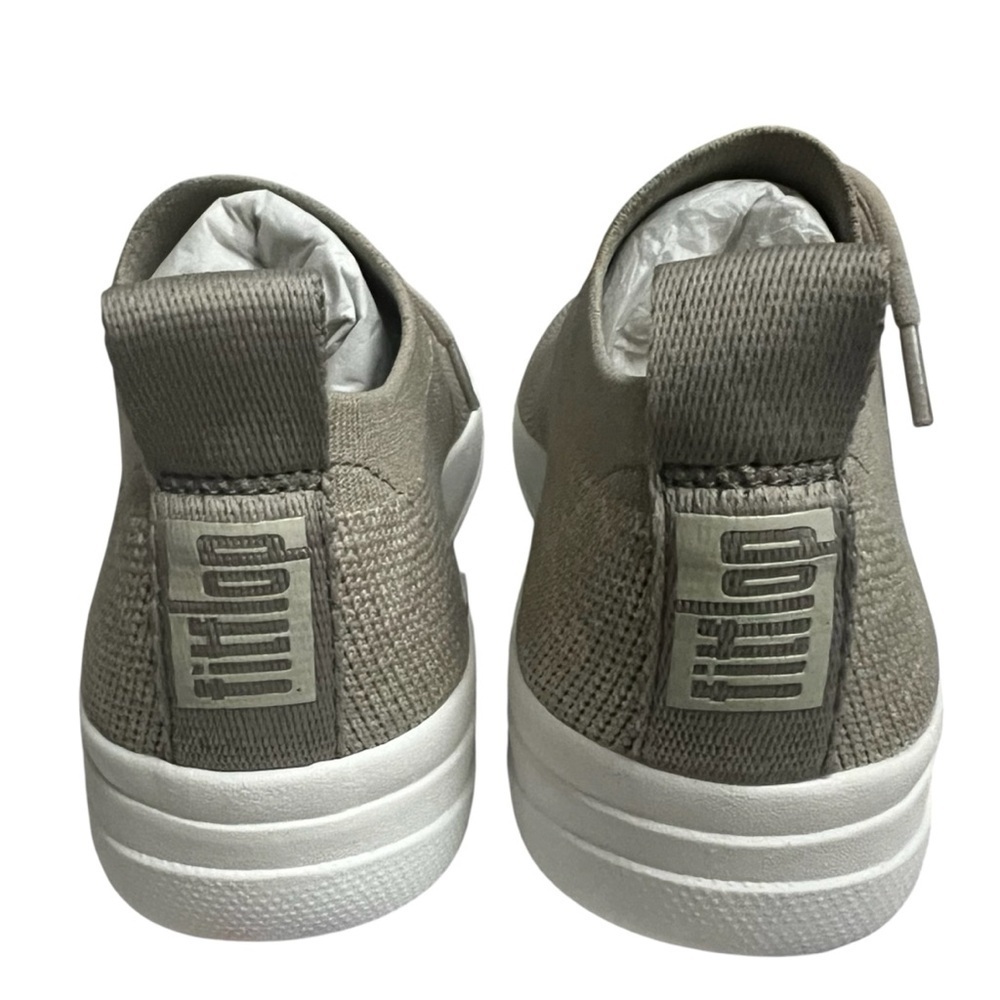 FitFlop F-Sporty Uberknit Lace Up Lightweight Comfort Sneakers Dark Taupe Size 5 - Picture 4 of 9